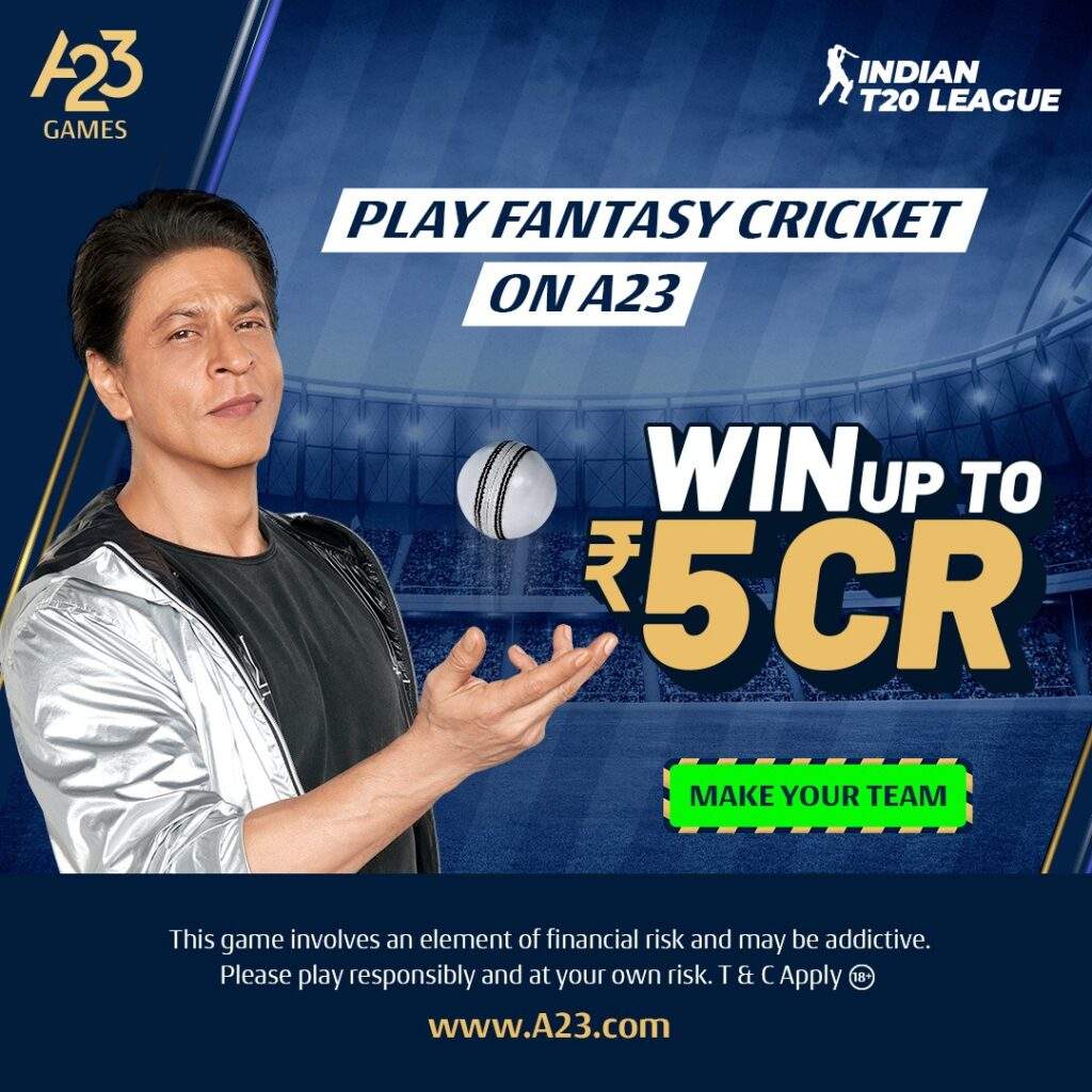 Play Indian T20 Fantasy Cricket League and Win Cash on A23