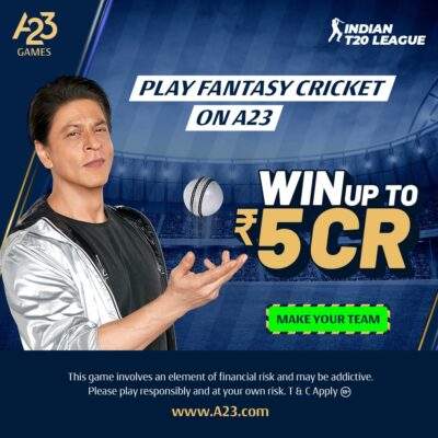 A23 Fantasy Cricket App: A place to win big cash playing cricket games online